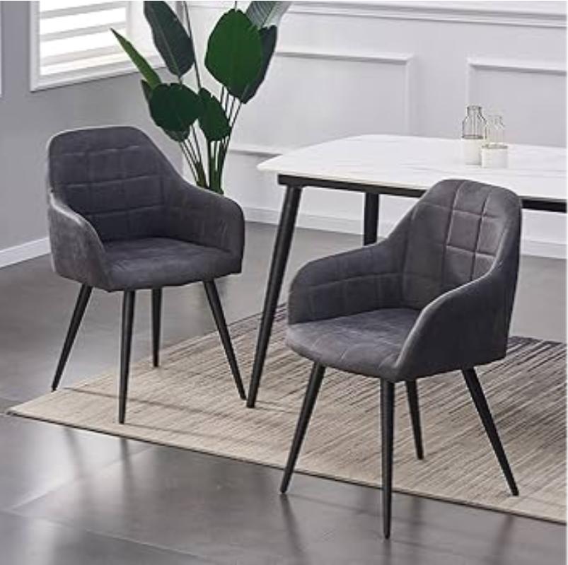 Upholstered accent tub chair with backrest and metal legs, modern leisure armchair for home and office use. 