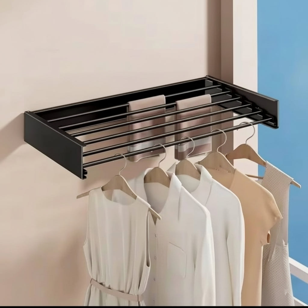 100cm Invisible Folding Wall Mounted Clothes Drying Rack