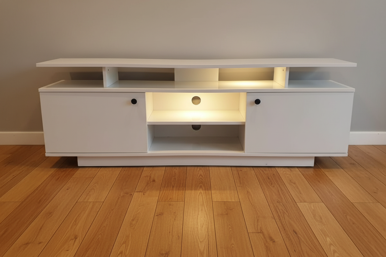 Wooden TV Stand 5ft With LED Light