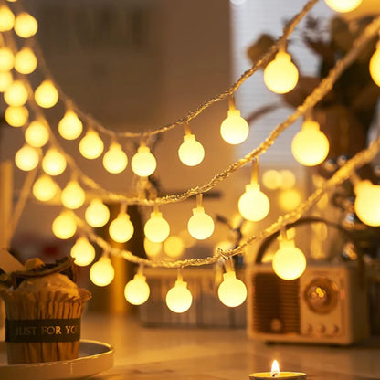 6-Meter LED String Lights – Battery Operated with Remote Control