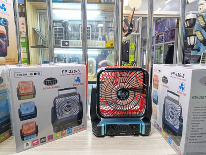 Solar Fan with Bluetooth Speaker and Radio