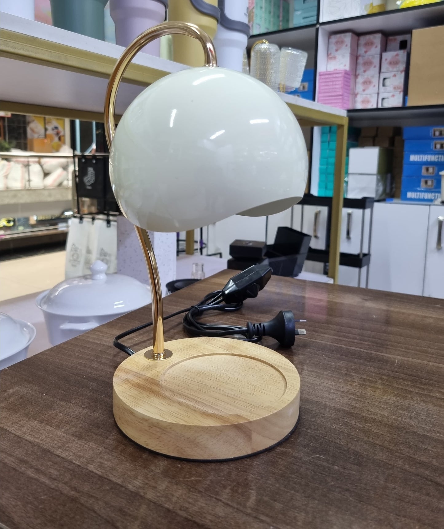 Electric Candle Warmer with Wooden Base
