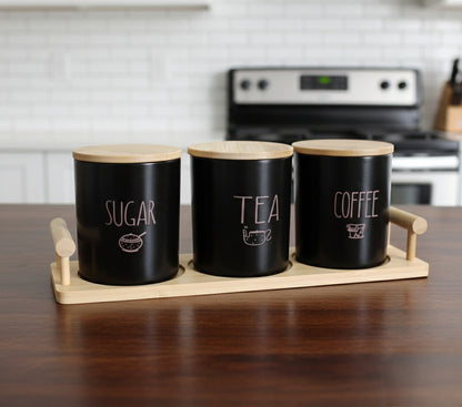 Tea, Coffee And Sugar Canister Set