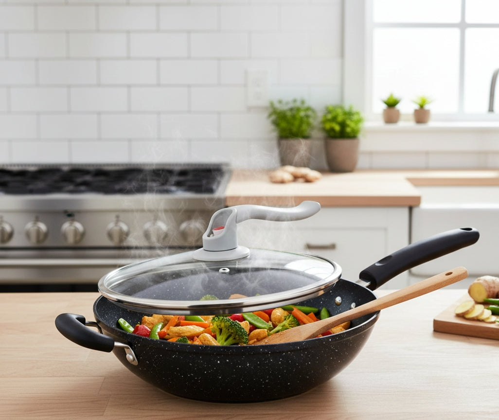 Carbon Steel Nonstick Deep Frying Pan