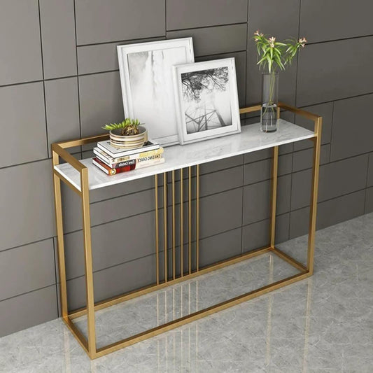Minimalist decorative console side table with simple modern design and 80 cm length for entryway or living room décor