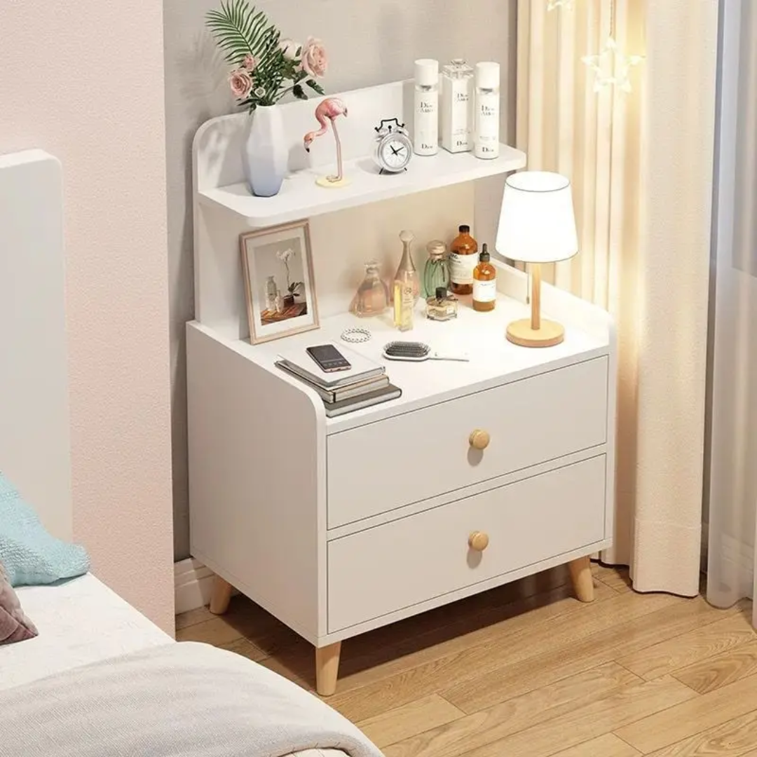 Bedside Table With 2 Drawers