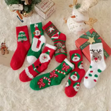 Coral Fleece Christmas Socks