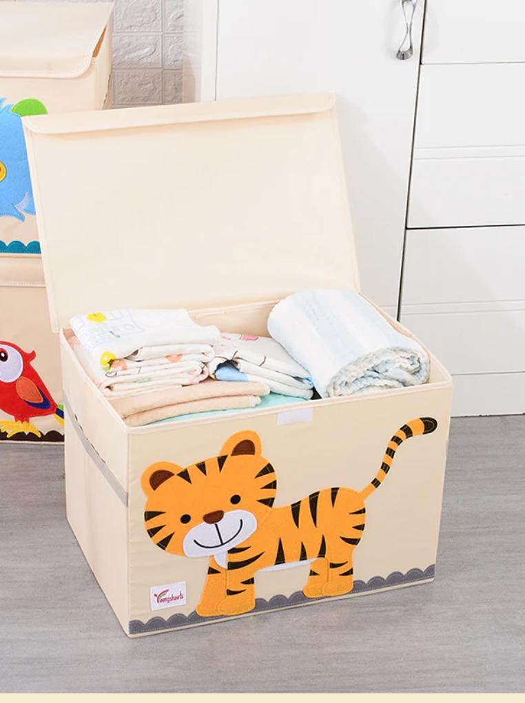 Folding Kids Storage Box With Lid