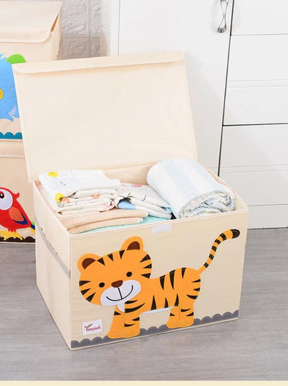 Folding Kids Storage Box With Lid