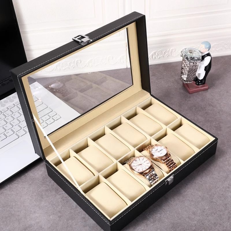 12-Slot Watch Organizer Storage Box