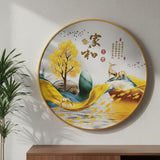 Circular Crystal Porcelain Wall Hanging