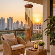 90cm Musical Wind Chime with 18 Rotating Aluminium Tubes