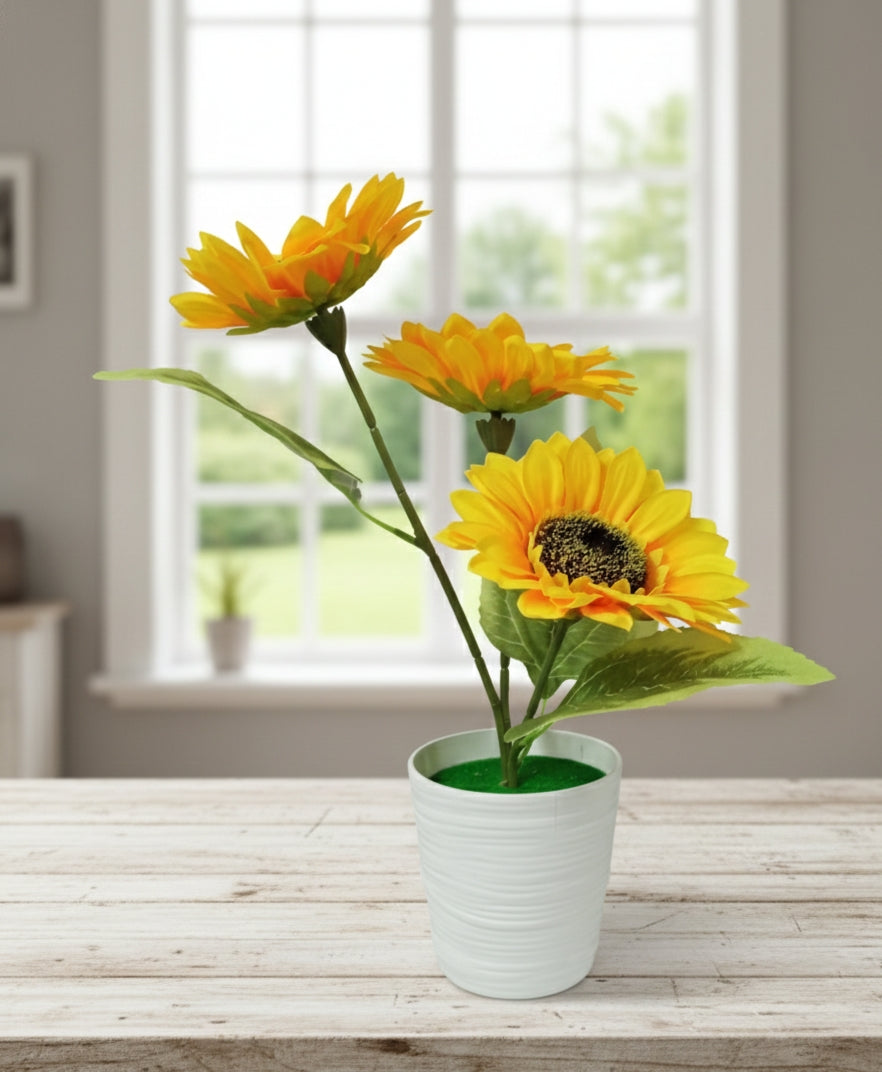 Sunflower Artificial Flower Pots