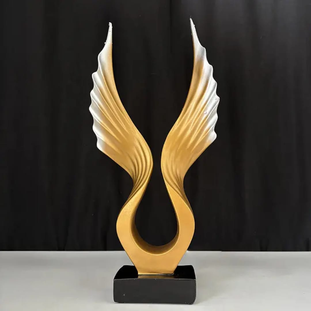 Resin Gold Eagle Wing Decorative Ornament
