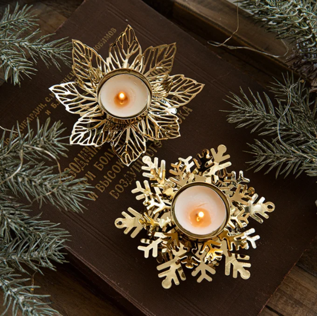 Christmas centerpiece candle holder decoration