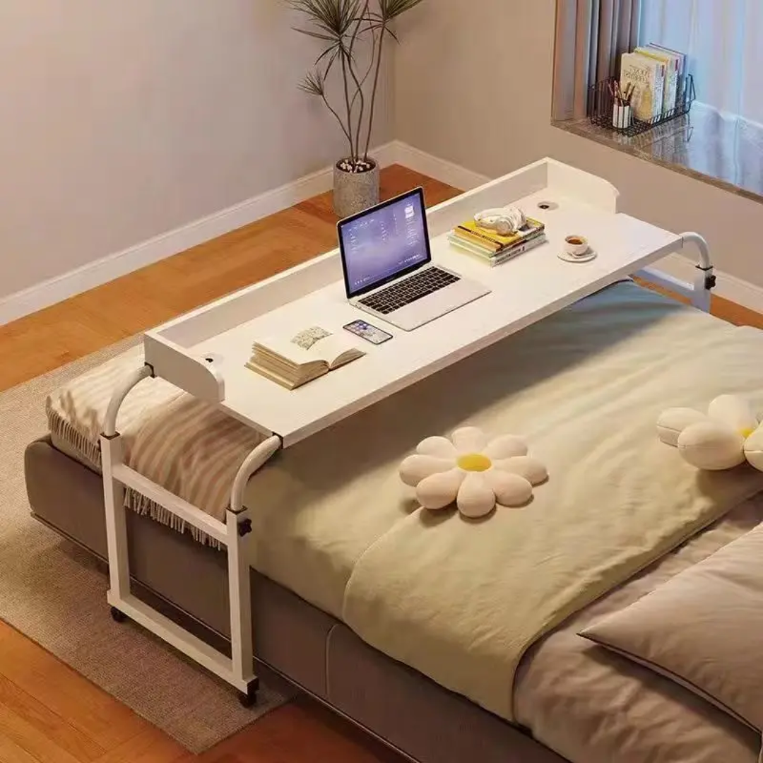 Adjustable Over-Bed Laptop Desk with Wheels
