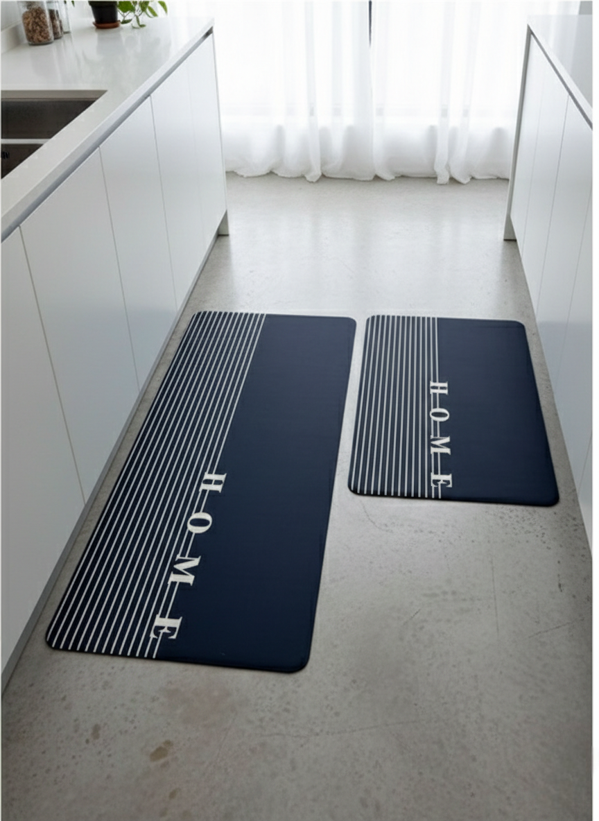 2-Piece Rubber Diatom Kitchen Mats Set