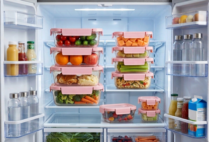 Gemelli Colllection 10pc food grade glass lunch box set airtight meal prep containers microwave oven dishwasher safe glass storage boxes 1040ml 410ml reusable kitchen lunch containers blue pink green leak proof glass food storage set