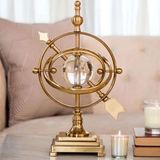 Crystal sphere with crystal ball decorative glass orb for elegant home and office décor.