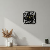 3D Black Acrylic Round Digital Wall Clock