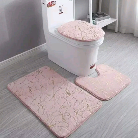 3 In 1 Toilet Mat Set