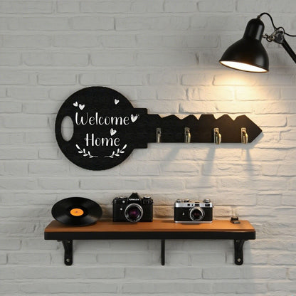Wall-Mounted Wooden Key Organizer
