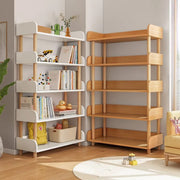 5 layer multipurpose wooden shelf measuring 80 × 24 × 137 cm for books, décor, and household storage, available in 2 colours.