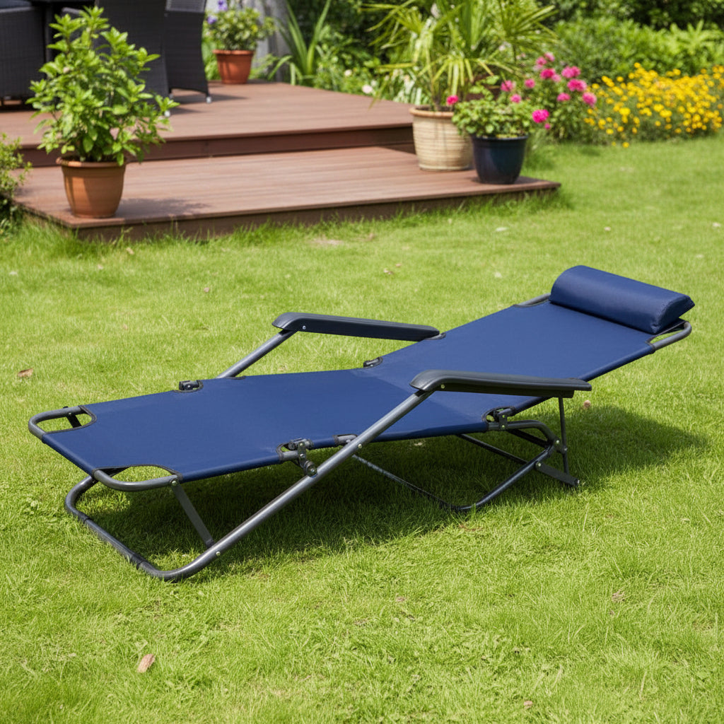 2-in-1 Portable Outdoor Camping Chair Bed