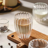 Stripe Double Wall Glass Mug – 450ml