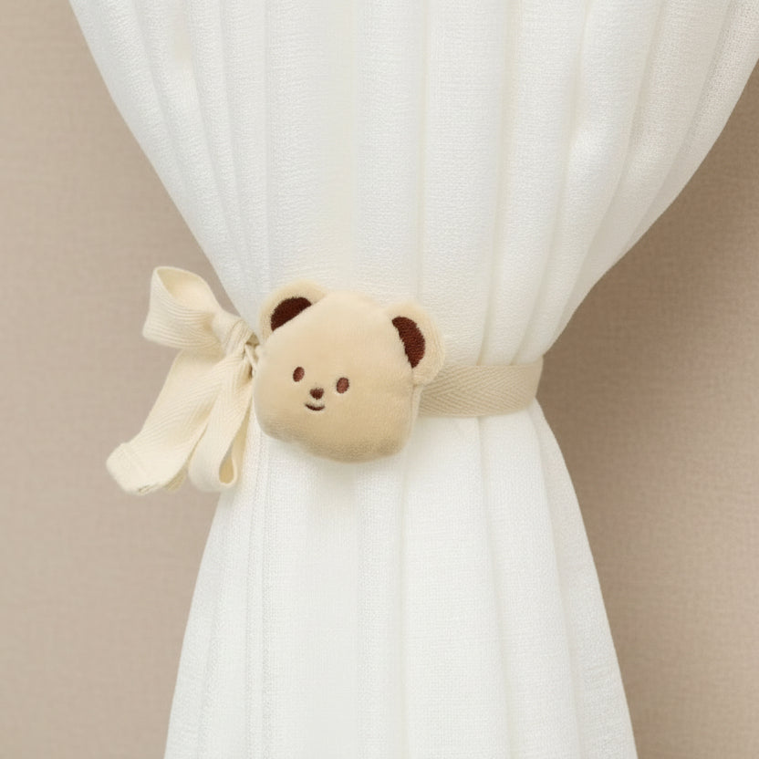 2 Piece Cartoon Bear Curtain Tieback Set