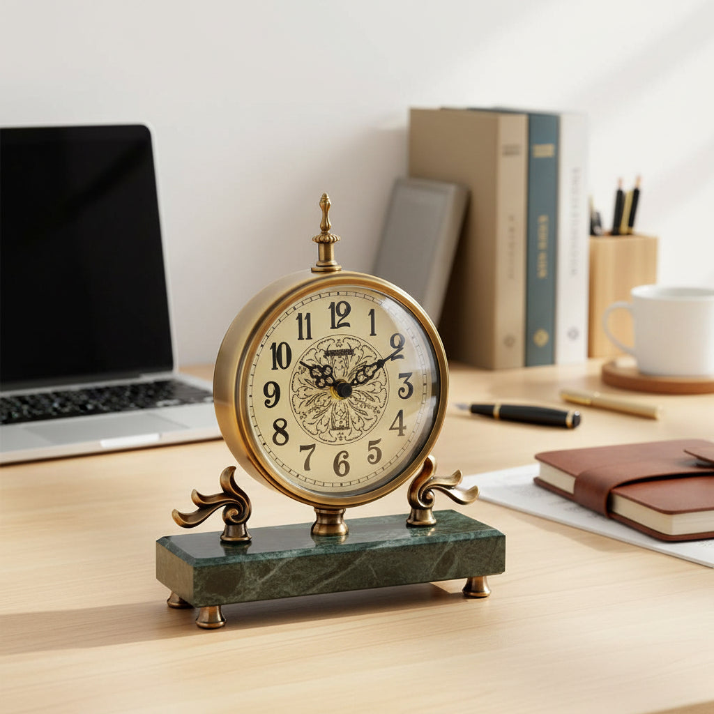 Antique Clock with Marble Base