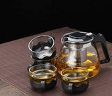 5Pc Heat-Resistant Glass Infuser Tea Set