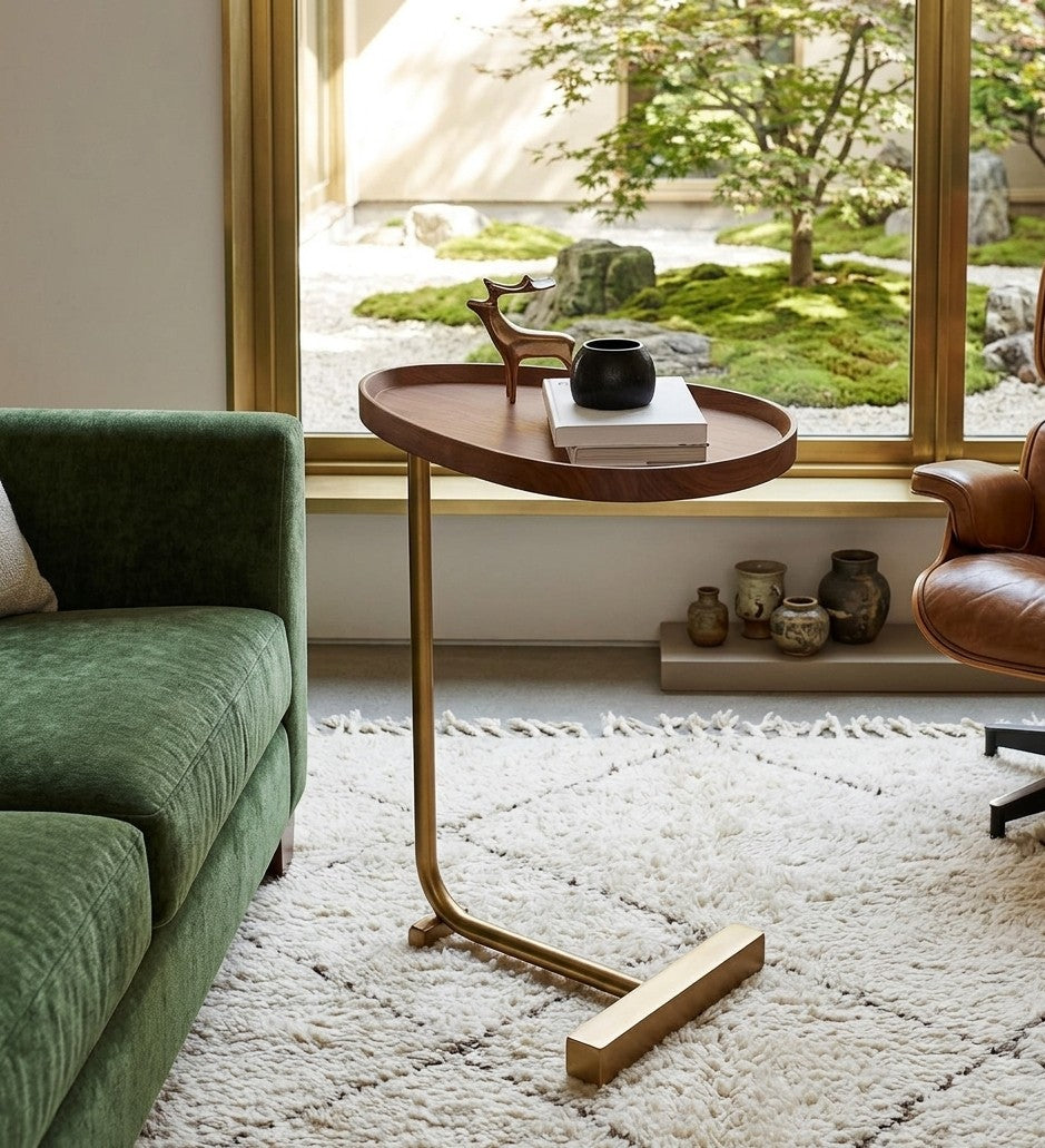 Exquisite Oval Shaped Side Table