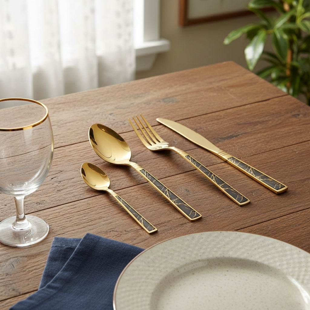 24 Pieces Mood Egg Cutlery Set