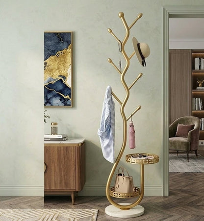 Cream Style Floor Standing Coat Rack