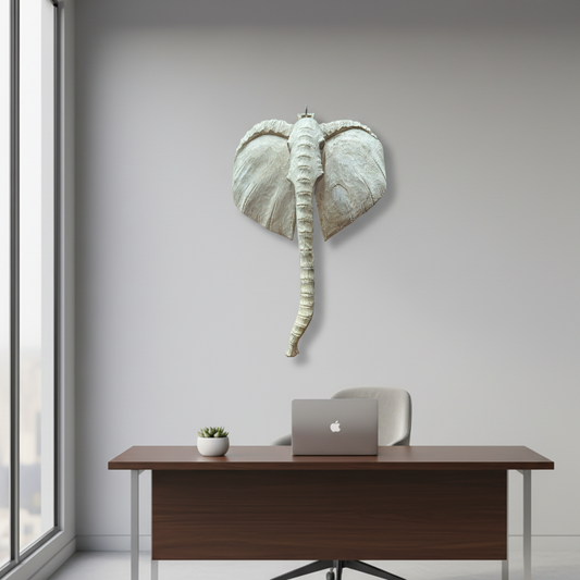 cream elephant head wall decor small 26x37cm and tall 64cm african elephant wall sculpture