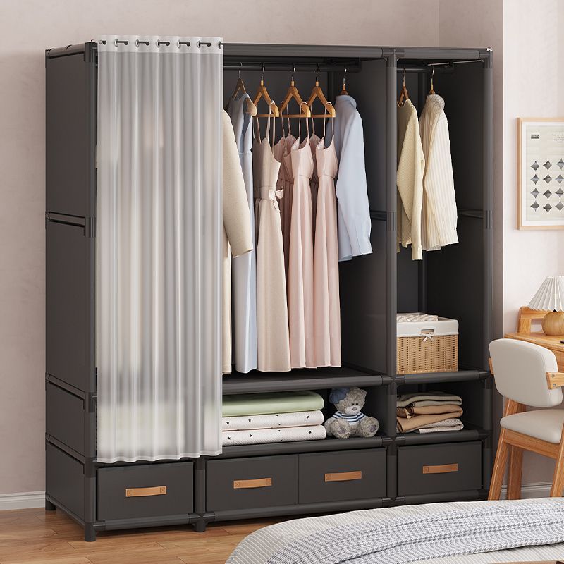 Metallic Wardrobe Strong Spacious Storage Cabinet
