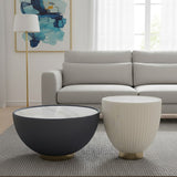 2-in-1 Pure Marble Coffee Table Set