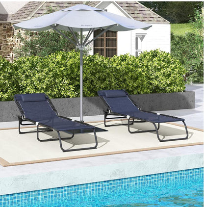 Outsunny Folding Chaise Lounge Chair