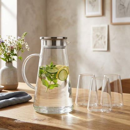 Borosilicate Glass Jug 1.9L Heat Resistant Pitcher