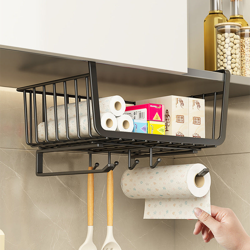 4 In 1 Metallic Under Shelf Rack With Hooks