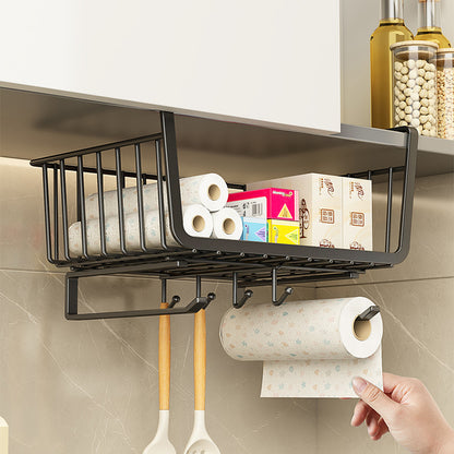 4 In 1 Metallic Under Shelf Rack With Hooks