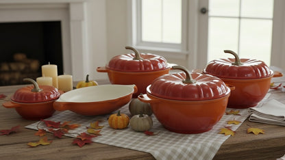 9pcs Pumpkin Granite Cookware Set