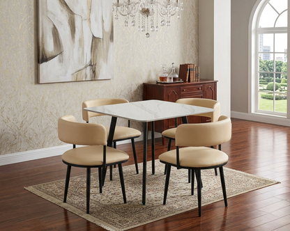 Marble 4 Seater Curved Edge Dining Table