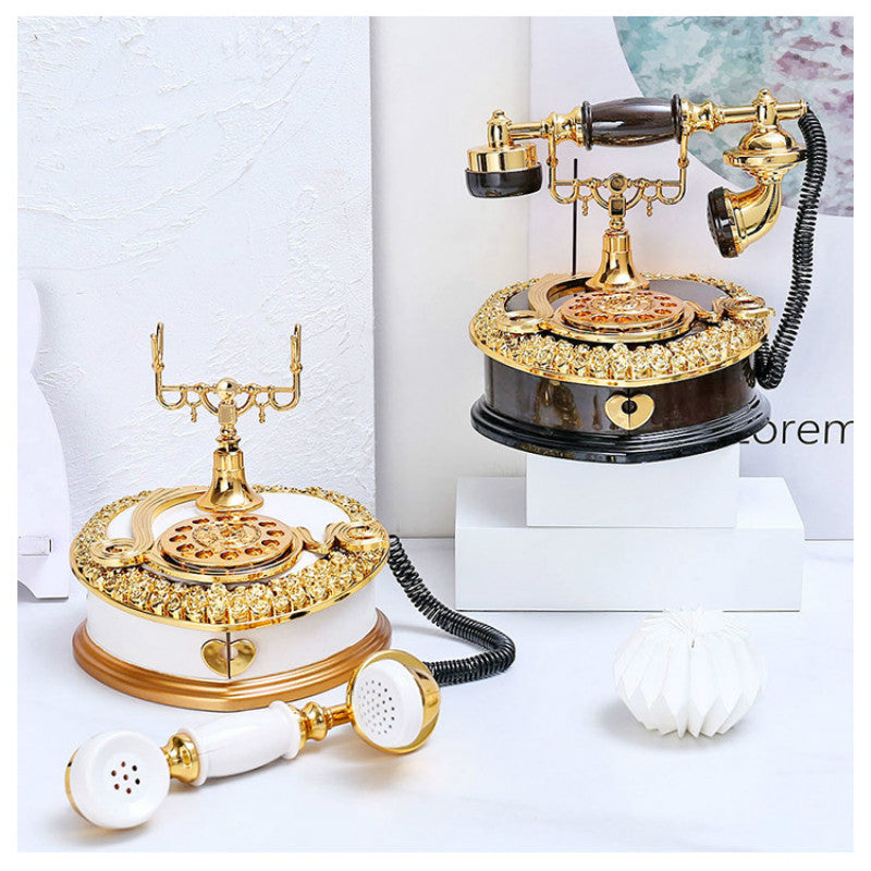 Classic Dial Old Fashioned Telephone Music Box