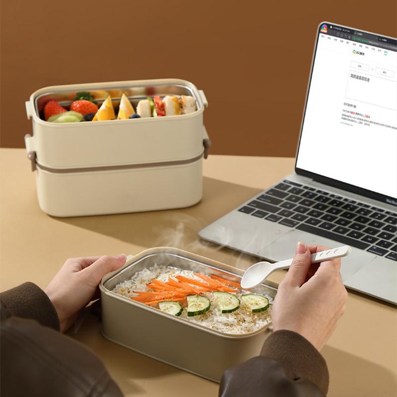 Double Layer Lunch Box With Insulated Lunch Bag