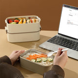 Double Layer Lunch Box With Insulated Lunch Bag