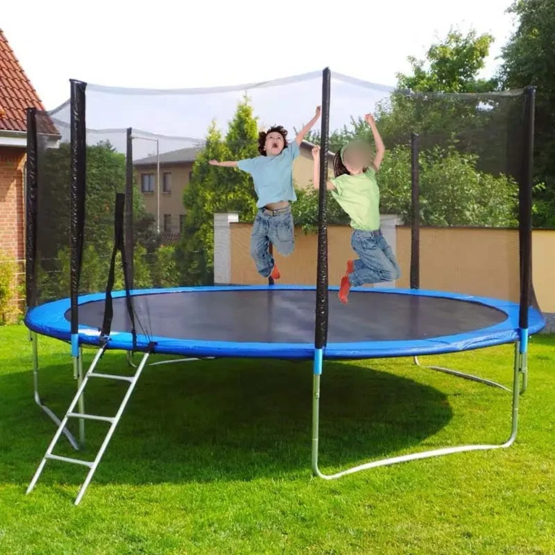 10 ft trampoline with safety enclosure net and premium bouncing surface