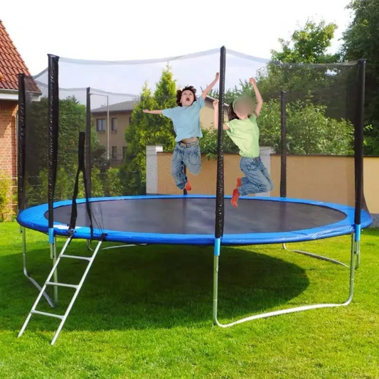 10 ft trampoline with safety enclosure net and premium bouncing surface