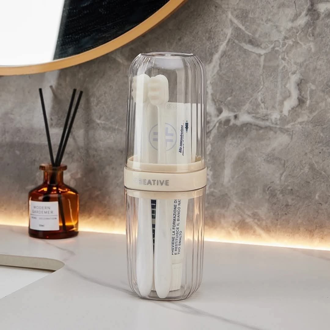 2Pcs Acrylic Toothbrush Holder